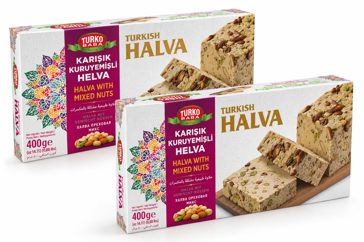 2'Li Karışık Helva (400 Gr)